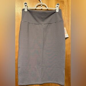 LuLaRoe Striped Pencil Skirt in Black & White